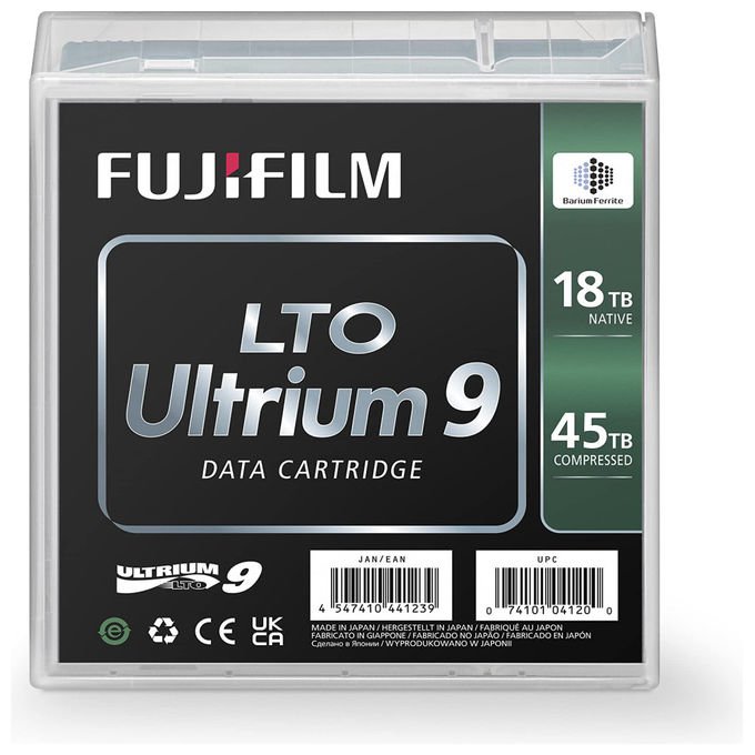Fujifilm, LTO 9 Ultrium, 18TB Nativa, 45TB Compressi, BaFe
