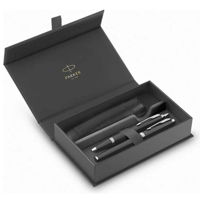 Parker, Set Penne, Nero, 2 pz, IM Black Edition CT, Set Regalo, Penna a Sfera e Stilografica - Yeppon