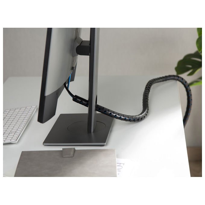 Equip, Organizer per Cavi Scrivania, Guaina Intrecciata, Nera, 1 Metro
