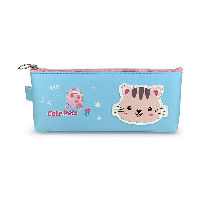 Lebez, Astuccio Portamatite in Poliuretano, Taschetta Cute Pets, Colori Assortiti, Espositore da 12 Pezzi