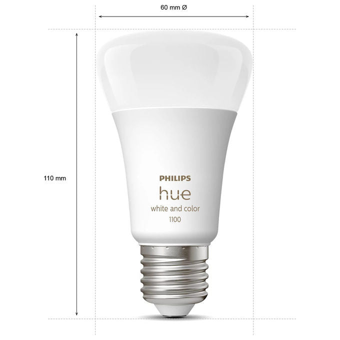 Philips Hue, Starter Kit, 3 Lampadine Smart E27, 75W, White and Color Ambiance