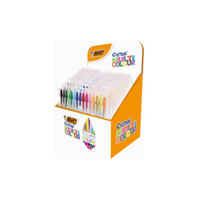 Bic, Penne a Sfera Multicolore Cristal, Display da 10 Astucci con 15 Penne - Yeppon