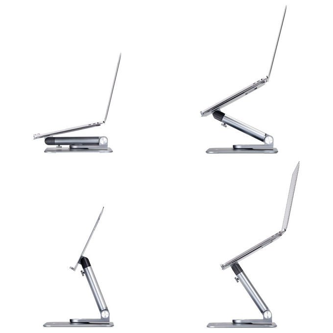 StarTech.com, Supporto PC Portatile con Base Girevole 360°, Regolabile in Altezza, Alluminio, Argento
