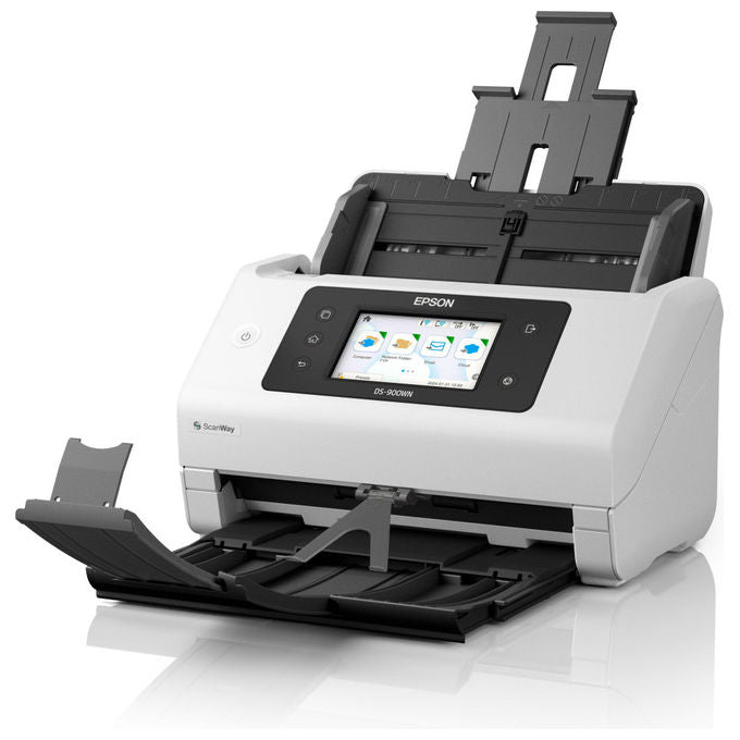 Epson, Scanner a Foglio A4 WorkForce DS-900WN, 600 x 600 DPI, Bianco
