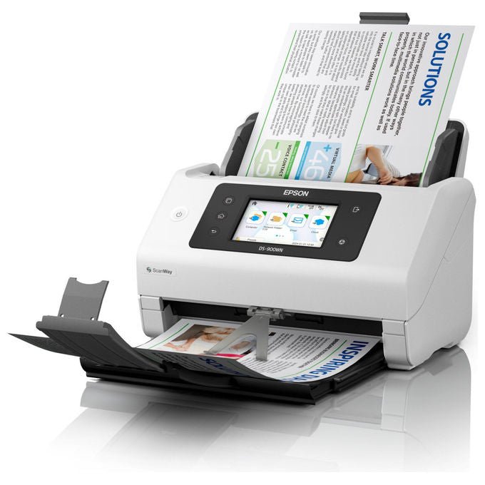 Epson, Scanner a Foglio A4 WorkForce DS-900WN, 600 x 600 DPI, Bianco