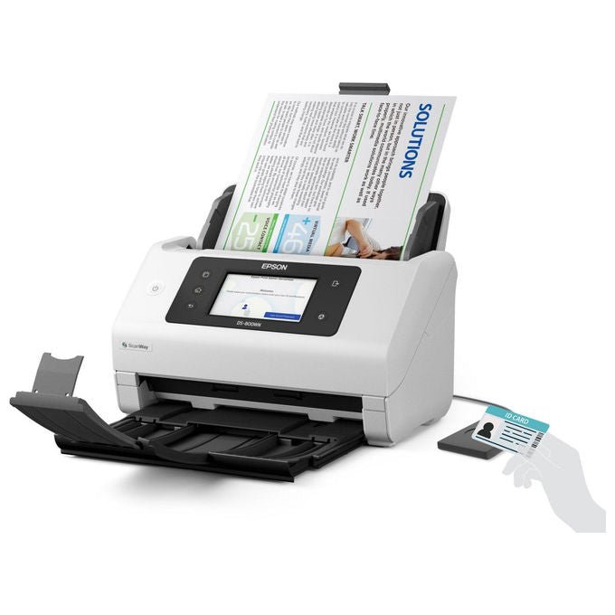 Epson, Scanner a Foglio DS-800WN, 600 x 600 DPI, A4, Bianco
