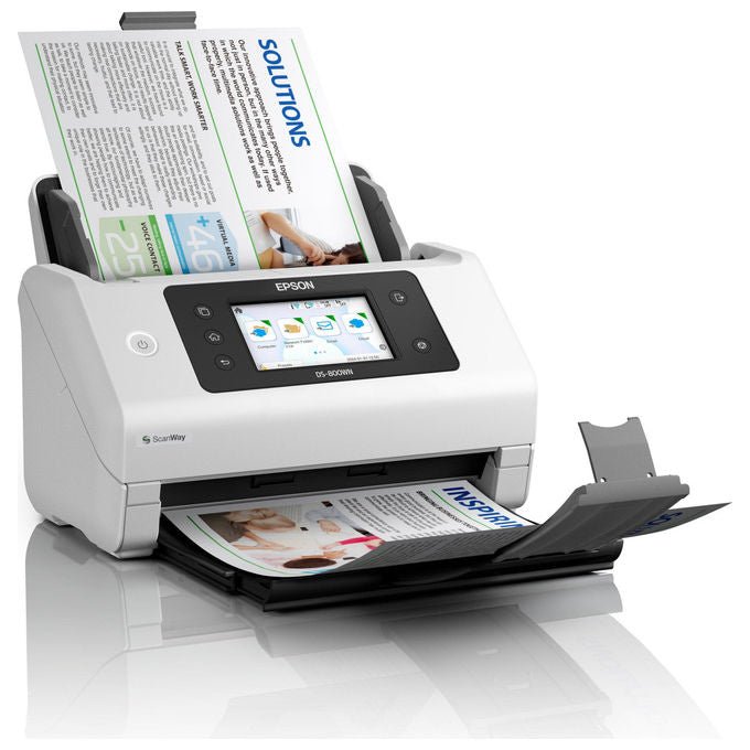 Epson, Scanner a Foglio DS-800WN, 600 x 600 DPI, A4, Bianco