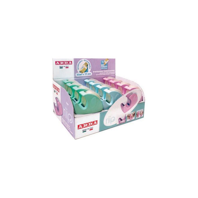 Arda, Dispenser Nastro Adesivo, Multicolore, Modello Arda ESP24 Chioccioline, Tendinastro Assortiti - Yeppon