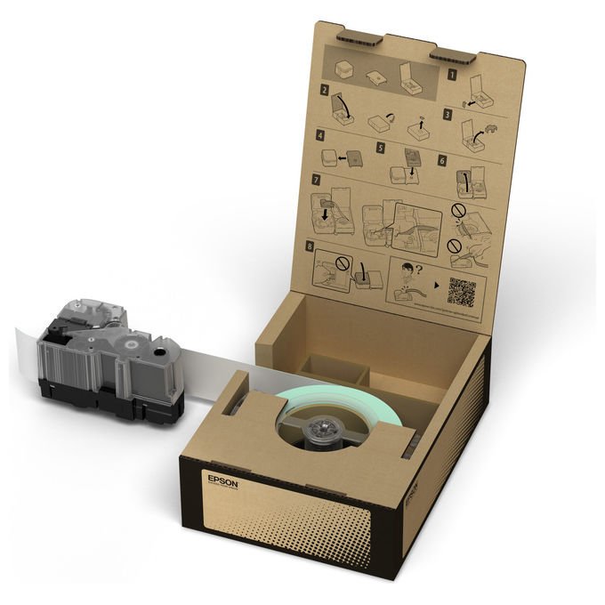 Epson, Nastro in vinile nero su bianco, 50mm x 45m, BR - VN50WB - E - Yeppon
