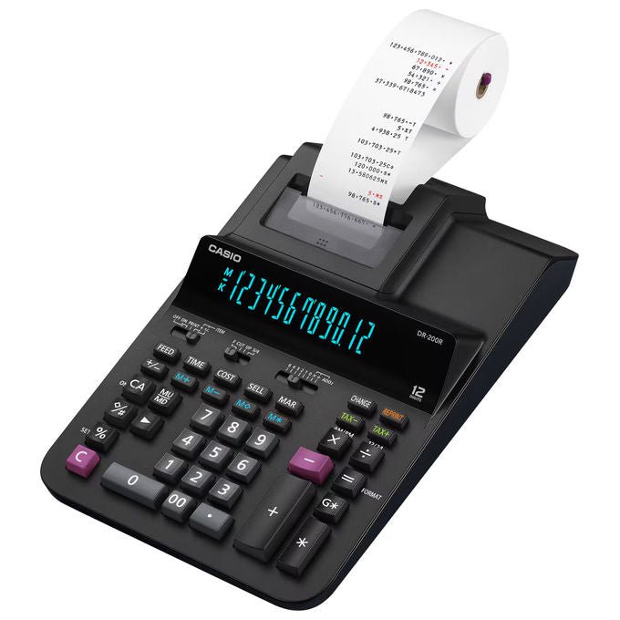 Casio, Calcolatrice da Tavolo DR - 200R - BK - Yeppon