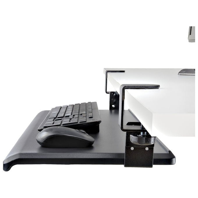 StarTech.com, Porta Tastiera Estraibile, Scrivania, Ergonomica, Morsetto a C, Regolabile Fino a 12Kg