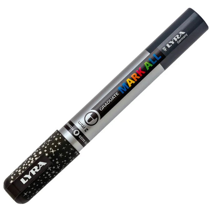 Lyra, Pennarelli Glitterati Mark All 2mm, Espositore da 24 + 1 tester - Yeppon