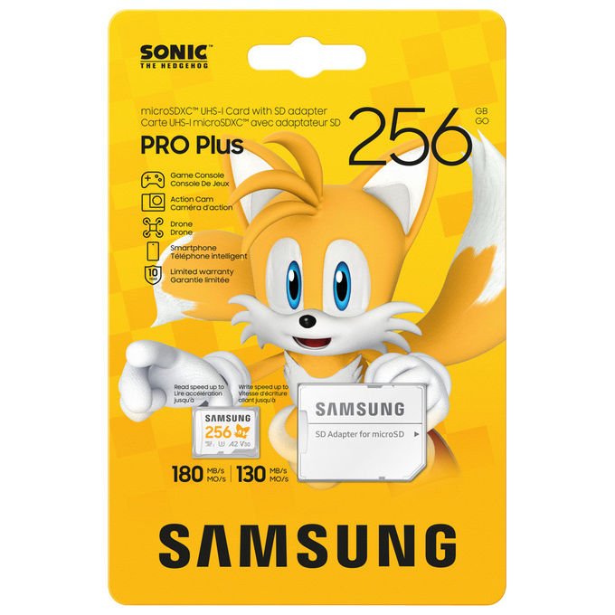 Samsung, MicroSDXC 256 GB, UHS - I Classe 10, Pro Plus Sonic - Yeppon