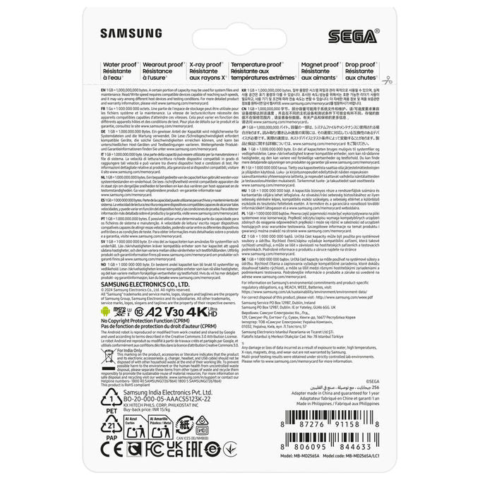 Samsung, MicroSDXC 256 GB, UHS - I Classe 10, Pro Plus Sonic - Yeppon