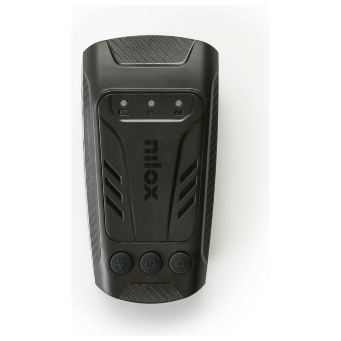 Nilox, Action Cam Full HD, 1080P 30fps, Luce LED 1000 Lumen, Clacson 5 Suoni, Batteria 2500 mAh, Nero