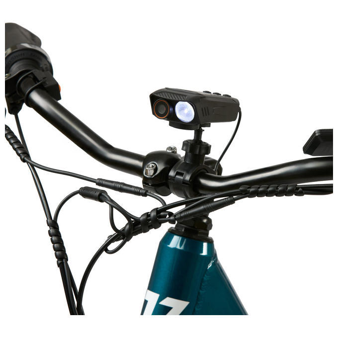 Nilox, Action Cam Full HD, 1080P 30fps, Luce LED 1000 Lumen, Clacson 5 Suoni, Batteria 2500 mAh, Nero