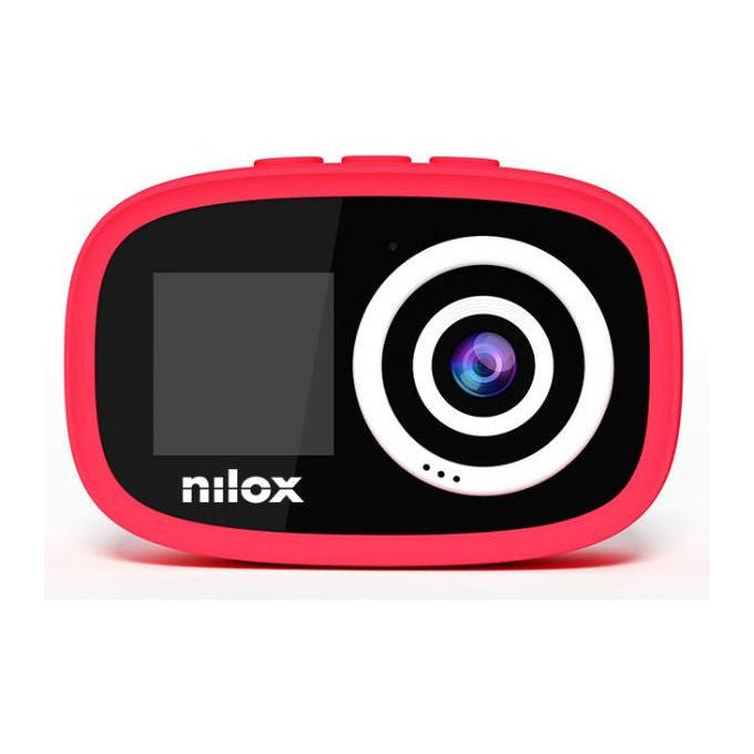 Nilox, Action Cam per Bambini, 12 MP, Full HD, NXACKIDSRED, Rosso