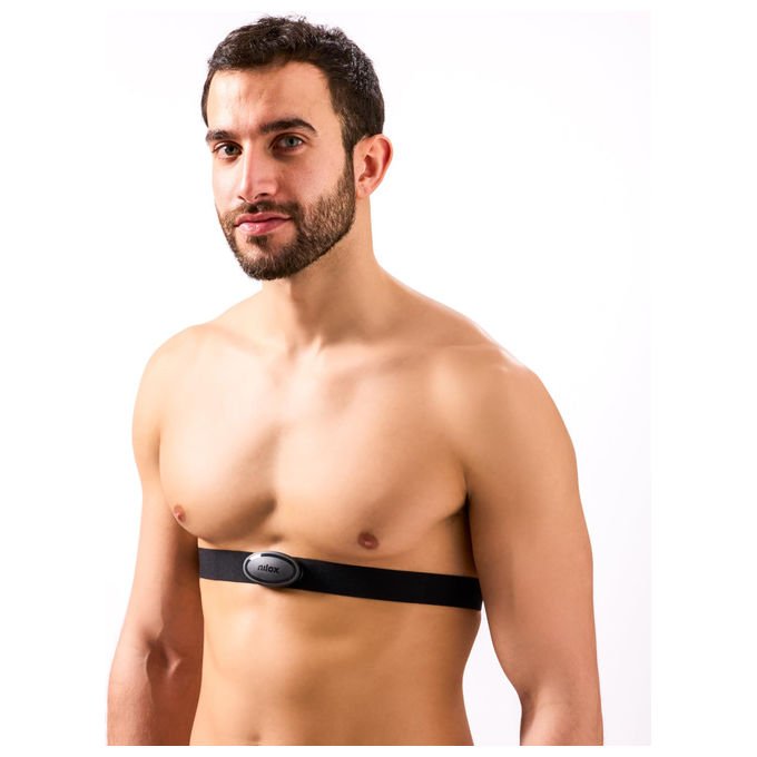 Nilox, Fascia Cardio Smart HRM, Monitoraggio Allenamento e Frequenza Cardiaca, Resistente all'Acqua, Compatibile App Sportive