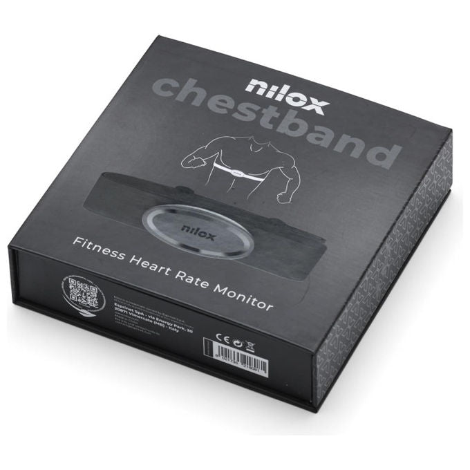 Nilox, Fascia Cardio Smart HRM, Monitoraggio Allenamento e Frequenza Cardiaca, Resistente all'Acqua, Compatibile App Sportive