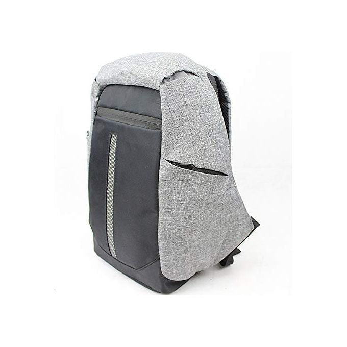 Silicon Tech Neo, Zaino Sportivo Antifurto con LED, 15.6'', Grigio, Impermeabile, con USB e Jack Cuffie
