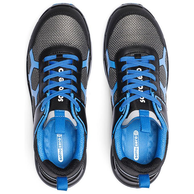 Sottozero, Scarpe da Ginnastica Basse, Nero e Blu, Scarpe Uomo Adulto - Yeppon