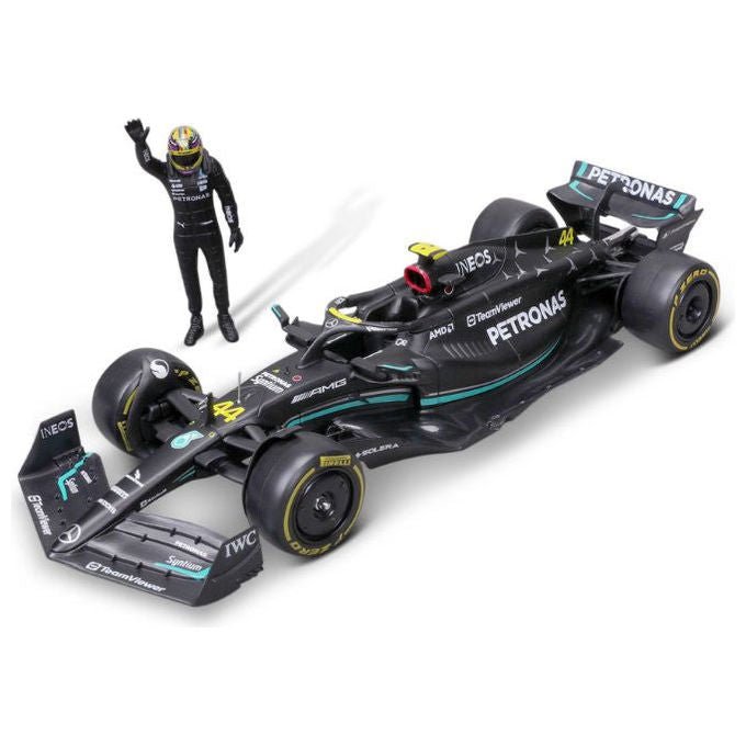 Bburago, Mercedes W14 E Performance #44 Lewis Hamilton, Modellino auto sportiva 1:24