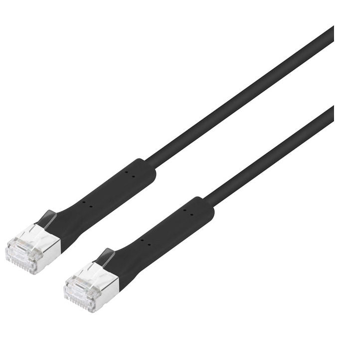 Intellinet, Cavo di Rete Cat 6A F-FTP, FlexiBoot Slim, Pieghevole, 0.3 m, Nero
