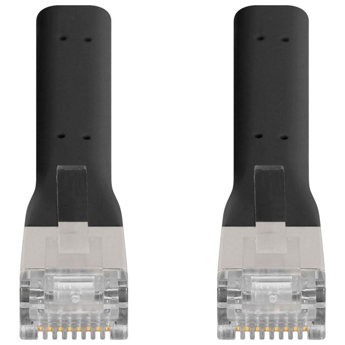 Intellinet, Cavo di Rete Cat 6A F-FTP, FlexiBoot Slim, Pieghevole, 0.3 m, Nero