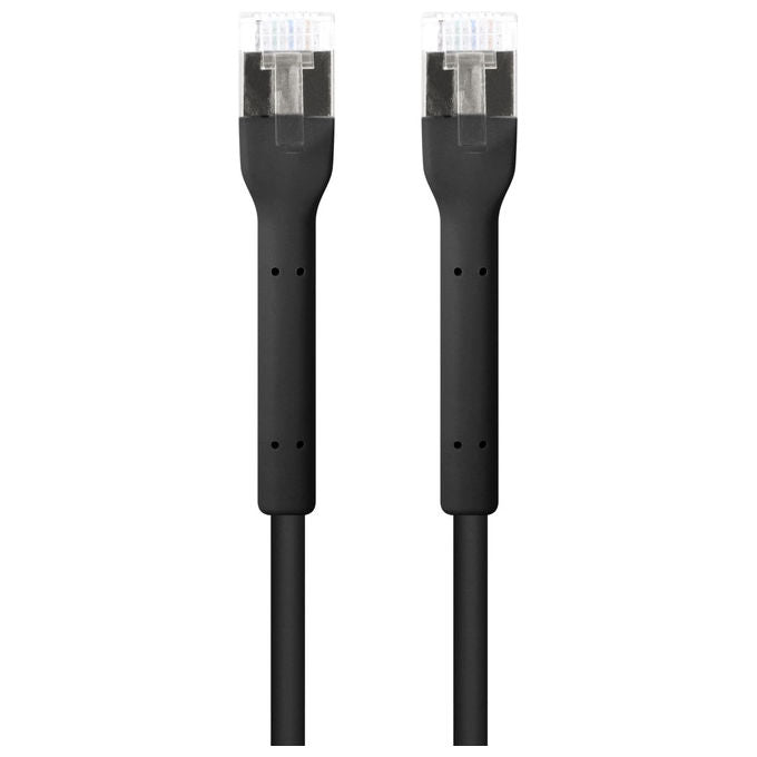 Intellinet, Cavo di Rete Cat 6A F-FTP, FlexiBoot Slim, Pieghevole, 0.3 m, Nero