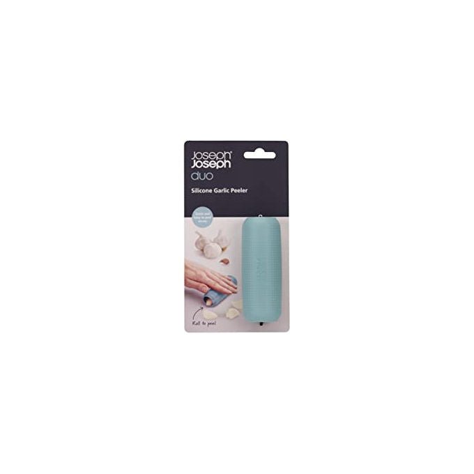Joseph Joseph, Pela Aglio in Silicone Duo, Rullo Facile da Sbucciare, Inodore, Azzurro