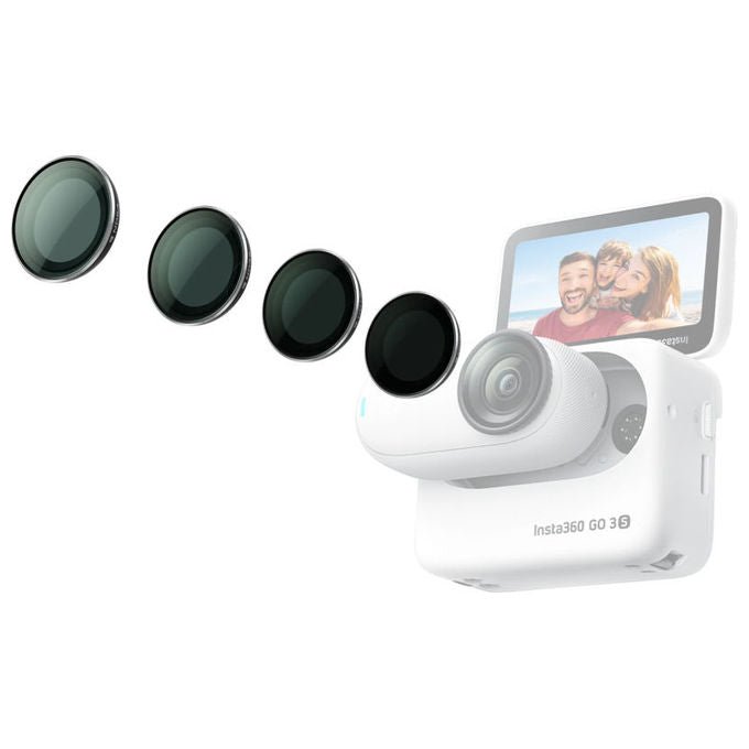 Insta360 CINSBATD Filtro per lenti 20,7 mm ND8 ND16 ND32 ND64 in alluminio e vetro colore Nero