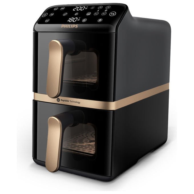 Philips NA462 Friggitrice ad Aria Serie 4000 Verticale Doppia 10 Litri Nero