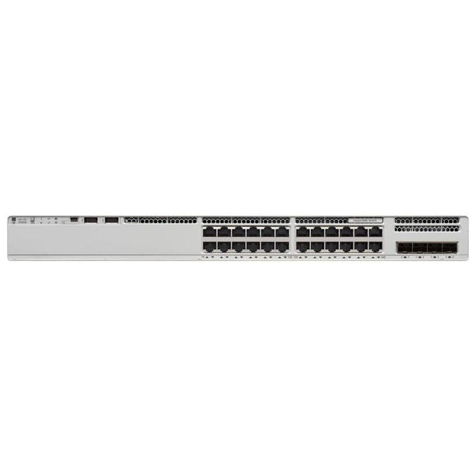 Cisco, Switch Gigabit Ethernet, 24 porte, PoE, Gestito L3, Modello C9200-24PXG-E