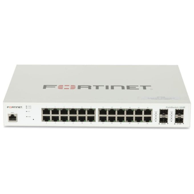 Fortinet, Switch L2-L3, 24 Porte GE RJ45, 4 Slot SFP GE, FortiSwitch-224E