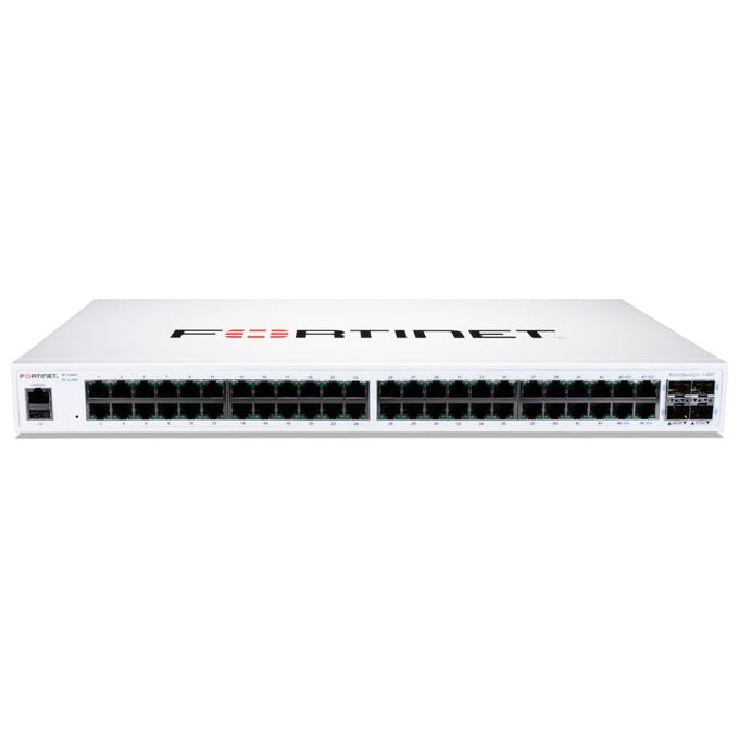 Fortinet, Switch di Rete L2, Gigabit Ethernet, 48 Porte, Montaggio Rack 1U, FS-148F