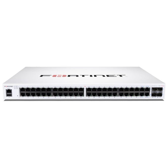 Fortinet, Switch Gestione FS-148F-FPOE, L2+, con PoE 740 W, Ethernet Gigabit