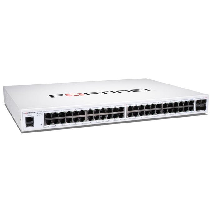 Fortinet, Switch Gestione FS-148F-FPOE, L2+, con PoE 740 W, Ethernet Gigabit