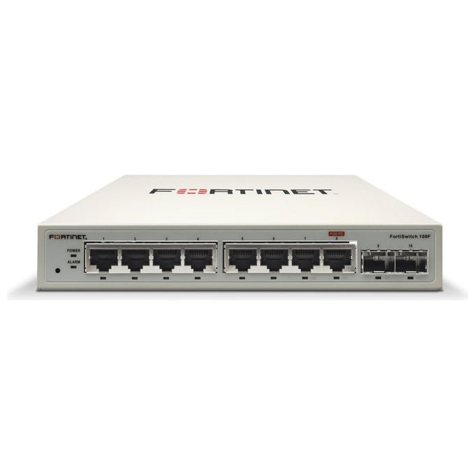 Fortinet, Switch, 8 Porte GE RJ45, 2 Porte SFP, FortiSwitch 108F