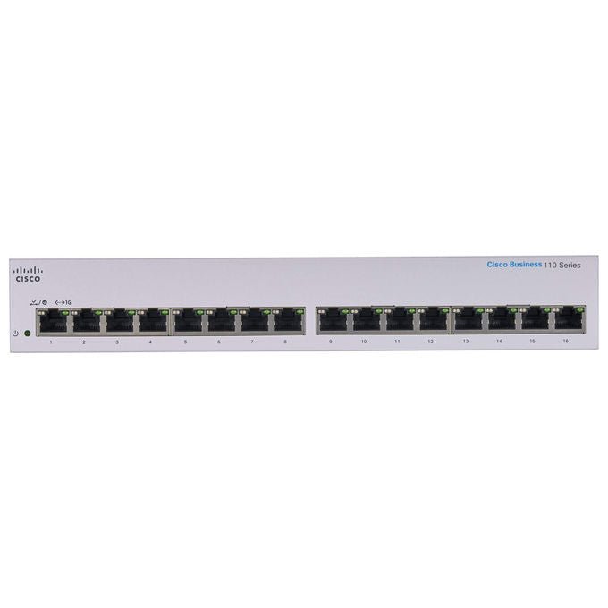 Cisco, Switch Gigabit Ethernet, 16 porte, Non gestito, Livello 2, Grigio