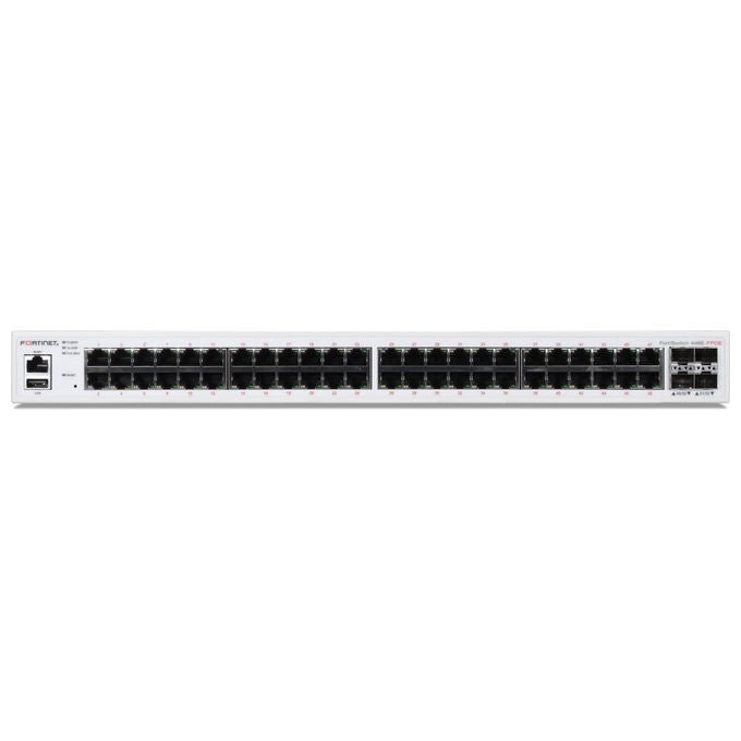 Fortinet, Switch Ethernet 48 Porte, 10 Gigabit, Supporto Layer 3, FS-448E-FPOE