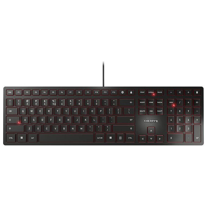 Cherry, KC 6000 Slim, Tastiera USB, Inglese US, Nera - Yeppon