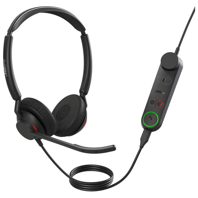 Jabra, Cuffie Binaurali Engage 50 II, USB-C, per Ufficio, con Microfono, Nero