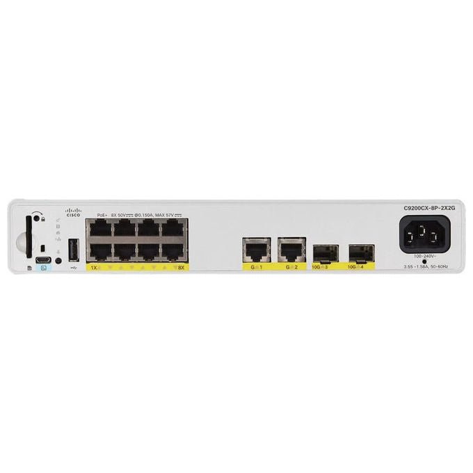 Cisco, Catalyst C9200CX - 8P - 2X2G - A, Switch Gestito L2 - L3, 8 porte, Gigabit Ethernet - Yeppon