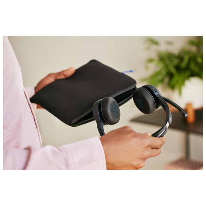 Cisco, Cuffie 722, Bluetooth, Biaurale Wireless, Nero Carbonio, con Adattatore USB-A