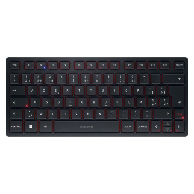Cherry, Tastiera Wireless Mini KW 9200, Bluetooth, USB, RF, AZERTY Belga, Nero