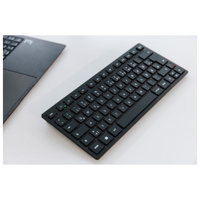 Cherry, Tastiera Wireless Mini KW 9200, Bluetooth, USB, RF, AZERTY Belga, Nero