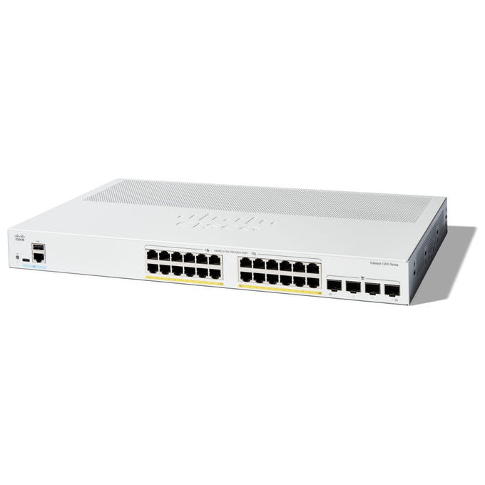 Cisco C1200-24P-4G Catalyst 1200 Switch Gestito L2 24 porte Gigabit Ethernet PoE 195W 4 slot SFP colore Bianco