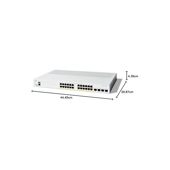 Cisco C1200-24P-4G Catalyst 1200 Switch Gestito L2 24 porte Gigabit Ethernet PoE 195W 4 slot SFP colore Bianco