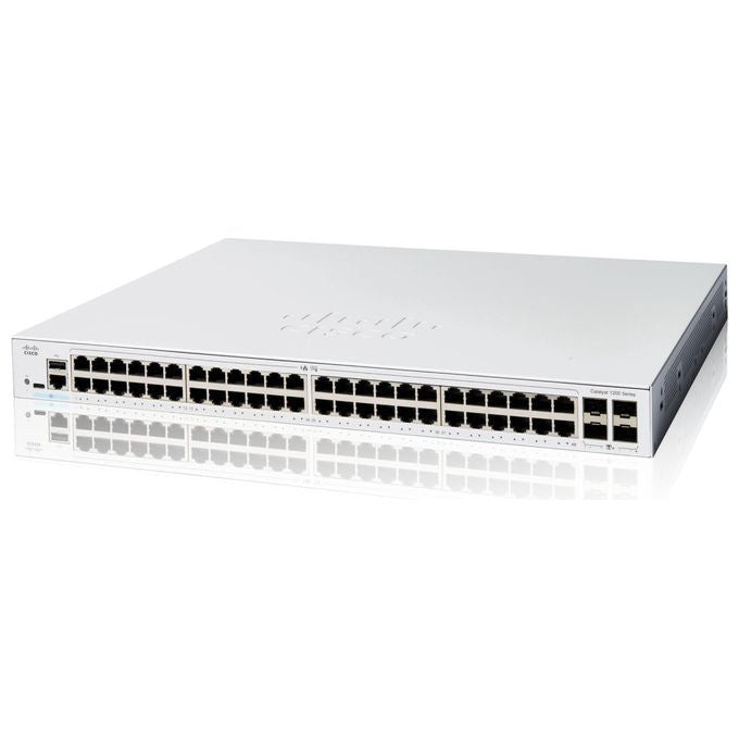 Cisco, Catalyst 1200-48T-4G, Switch Gestito, L2-L3, 48 Porte Gigabit Ethernet