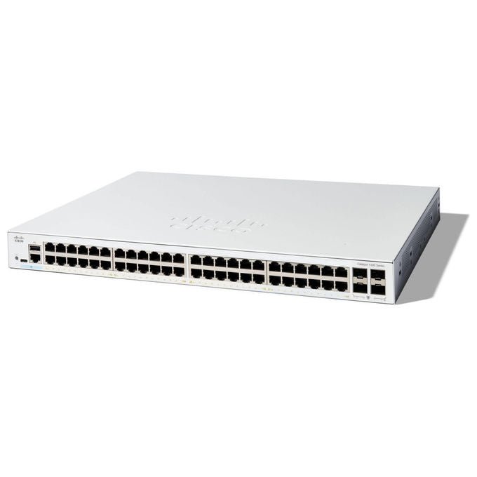 Cisco, Switch Catalyst C1300-48T-4G, 48 Porte Gigabit Ethernet, Gestito, Montabile su Rack